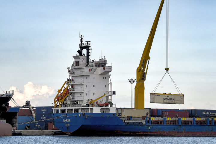 Port tunisien. Photo by FETHI BELAID / AFP