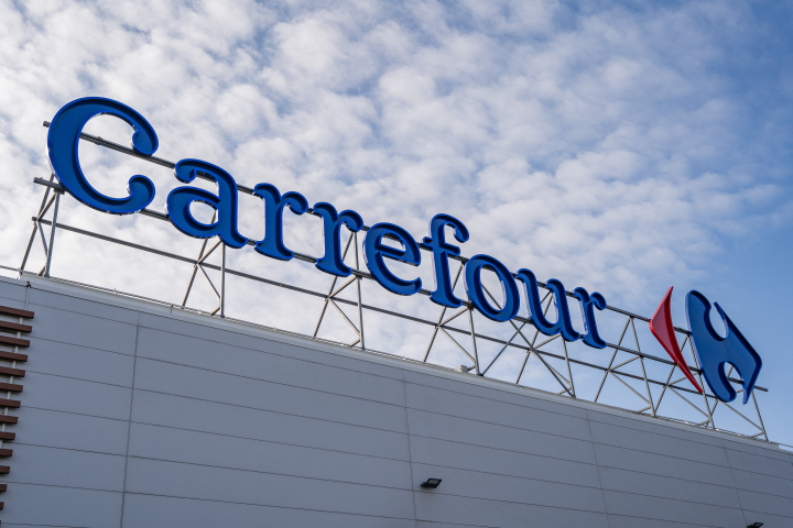 Carrefour (Photo by Jean-Marc Barrere / Hans Lucas / Hans Lucas via AFP)