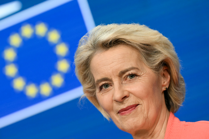 Ursula von der Leyen, présidente de la Commission européenne - Photo par NICOLAS TUCAT / AFP