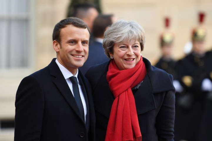 Theresa May et Emmanuel Macron