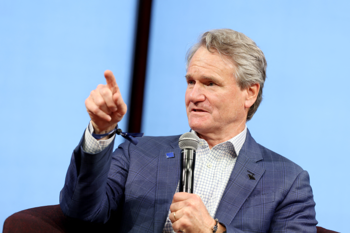 Brian Moynihan, le président-directeur général (CEO) de Bank of America. (Photo by TASOS KATOPODIS / GETTY IMAGES NORTH AMERICA / Getty Images via AFP)