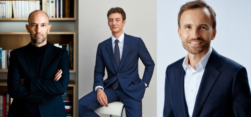 De gauche à droite, Damien Bertrand, Frédéric Arnault et Pierre-Emmanuel Angeloglou