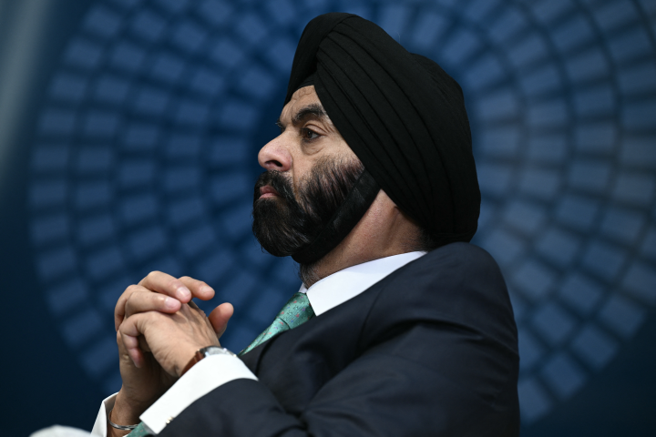 Ajay Banga, président du groupe de la Banque Mondiale - Brendan SMIALOWSKI / AFP