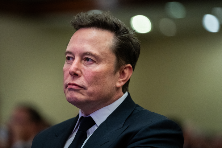 Elon Musk (Photo by Allison ROBBERT / POOL / AFP)