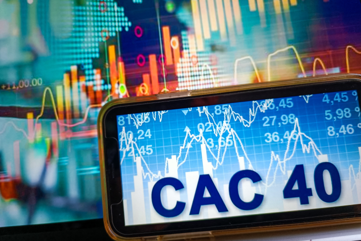 CAC 40 (Photo by Riccardo Milani / Hans Lucas / Hans Lucas via AFP)