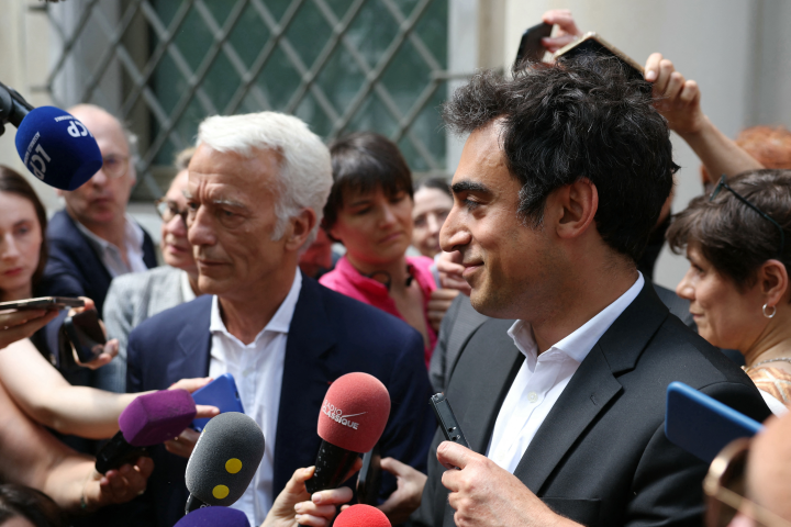 Patrick Martin, président du Medef et Amir Reza-Tofighi, président de la CPME (ALAIN JOCARD / AFP)