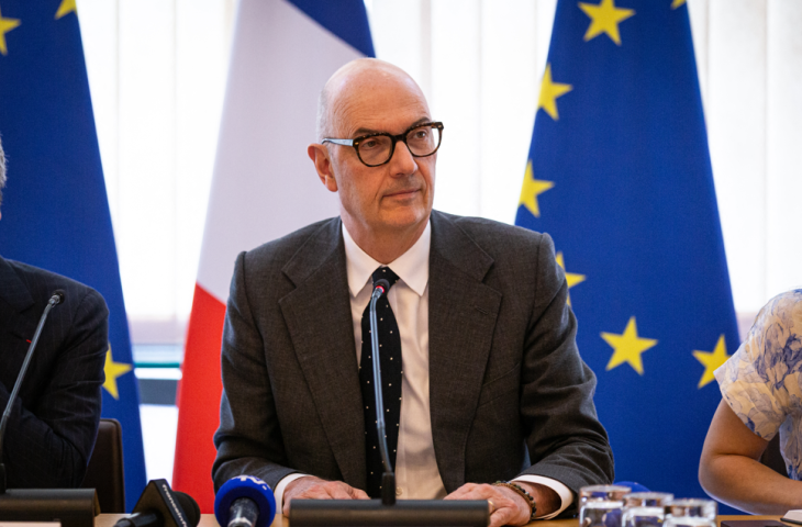 Roland Lescure, ministre de l'Economie et des Finances - Photo par TELMO PINTO / NURPHOTO / NURPHOTO VIA AFP