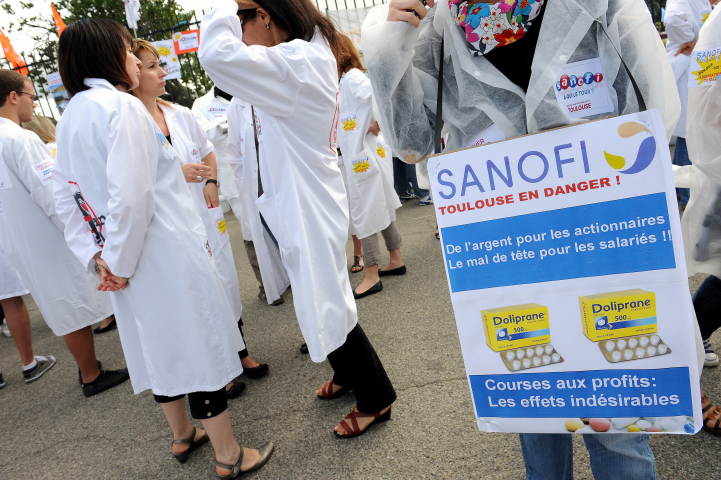 Grève des employés du site de recherche de Sanofi Toulouse (©Lydie LECARPENTIER/REA)