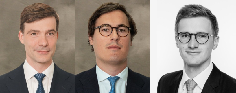 De gauche à droite Mathieu Cransac, Lukas Denizot et Pierre Thomas