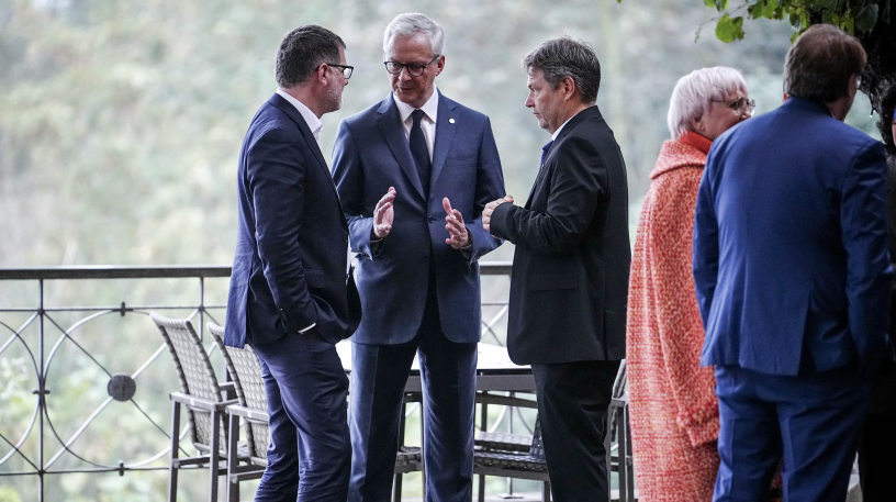 Ministres français et allemand tâchent d'allier leurs forces. KAY NIETFELD / DPA / dpa Picture-Alliance via AFP