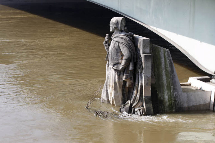 Zouave - Seine - crue 2016