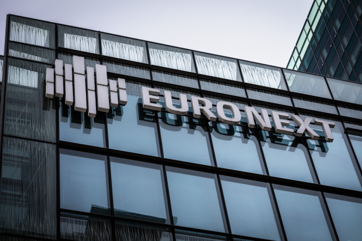 Euronext (Photo by Benjamin Polge / Hans Lucas / Hans Lucas via AFP)