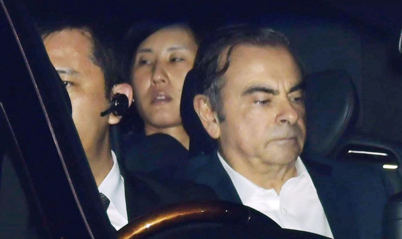 Carlos Ghosn sortant de prison au Japon - Crédit photo : DR