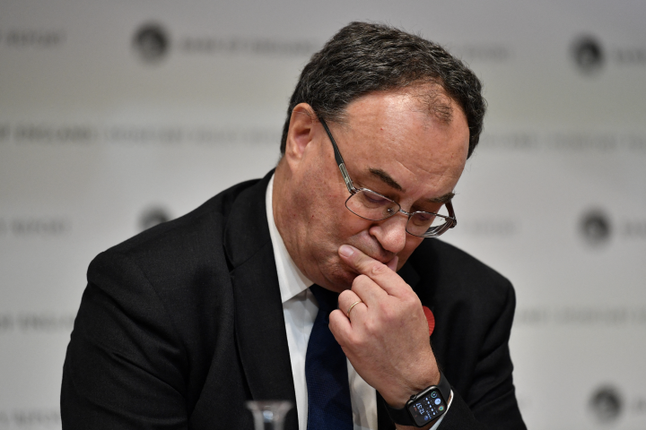 Andrew Bailey, gouverneur de la Banque d'Angleterre - JUSTIN TALLIS / POOL / AFP