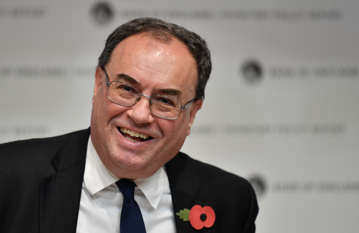 Andrew Bailey, gouverneur de la Banque d'Angleterre. JUSTIN TALLIS / POOL / AFP