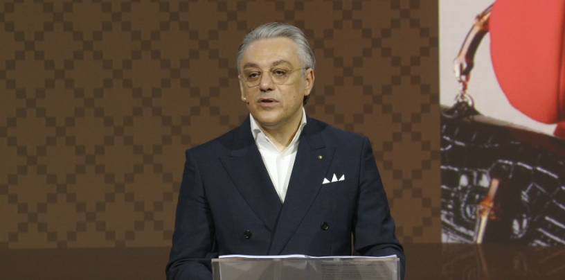 Luca de Meo, directeur général de Kering, Capital Markets Day, 16 avril. Crédits : Kering