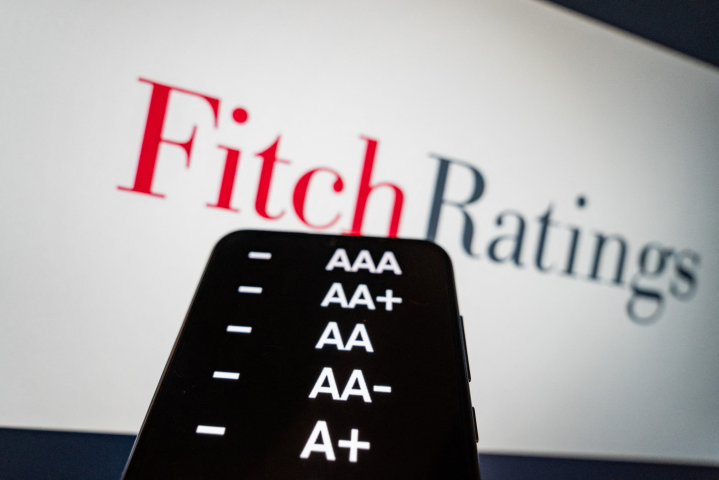 Fitch Ratings. Photographie par Jean-Marc Barrere / Hans Lucas. (Photo by Jean-Marc Barr�re / Hans Lucas / Hans Lucas via AFP