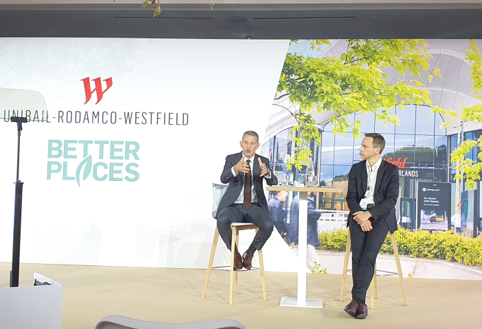 Jean-Marie Tritant, le directeur général d'URW, et Sylvain Montcouquiol, le directeur général des fonctions centrales et du développement durable 