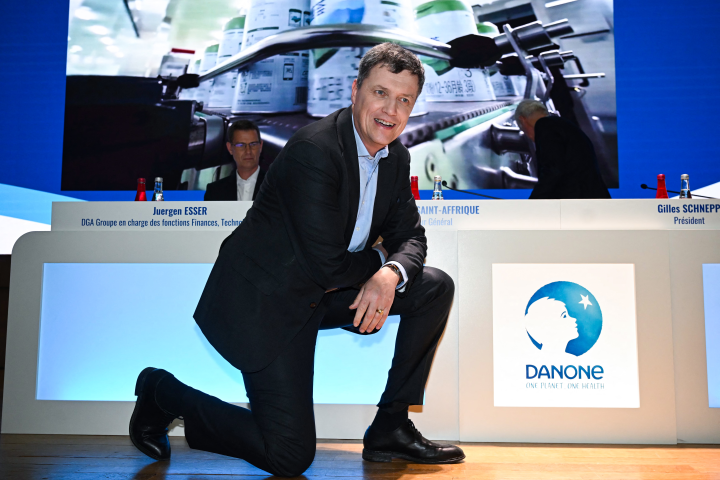 Antoine de Saint-Affrique, le directeur général de Danone - Photo by Emmanuel DUNAND / AFP