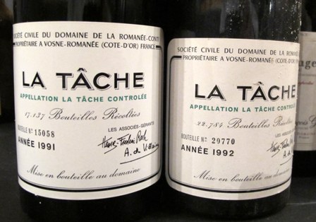 Vin - bouteilles - la Tâche