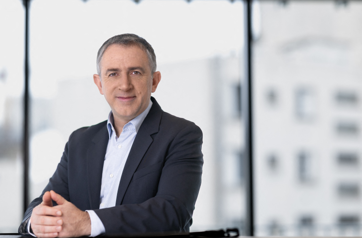 Benoît Coquart, le directeur général de Legrand (Photo by JOEL SAGET / AFP)