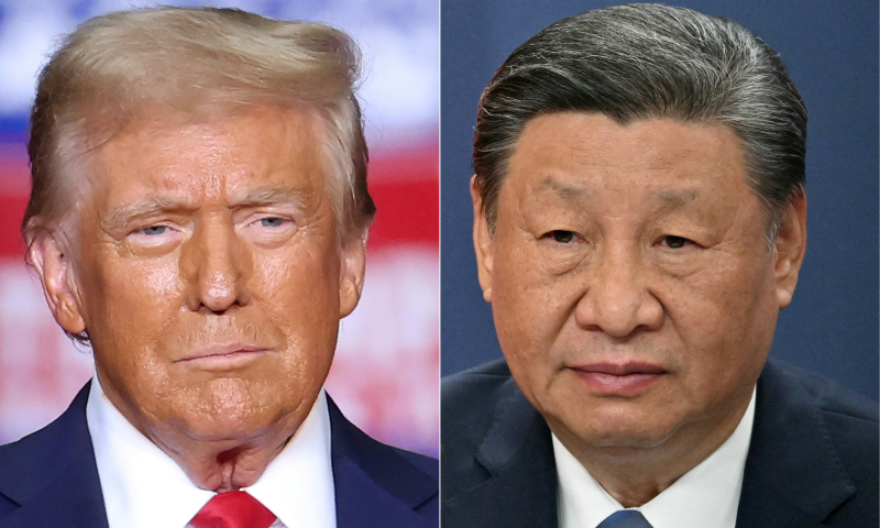 Donald Trump, président des Etats-Unis et Xi Jinping, président de la République populaire de Chine - CHARLY TRIBALLEAU and Elvis Barukcic / AFP
