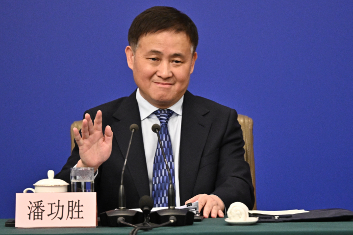 Pan Gongsheng, gouverneur de la Banque populaire de Chine - Pedro Pardo / AFP