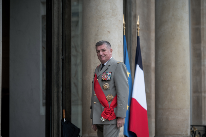 Le général Benoît Puga siège au comité stratégique de Forteresse 1, le fonds dédié aux PME de la défense et de la souveraineté lancé par idiCo. (Photo by Arthur Nicholas Orchard / Hans Lucas / Hans Lucas via AFP)
