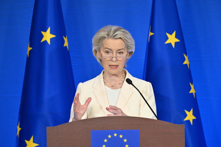 Ursula von der Leyen (Photo by ADEK BERRY / AFP)