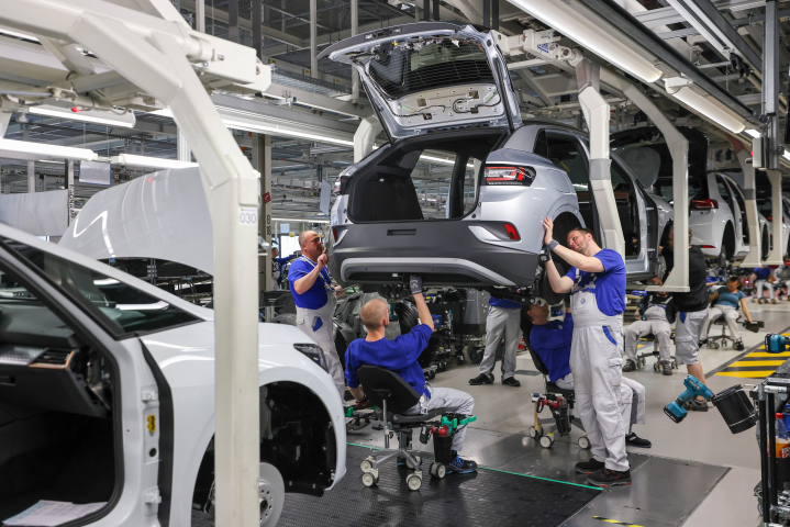 Usine Volkswagen à Zwickau - JAN WOITAS / DPA /  dpa Picture-Alliance via AFP
