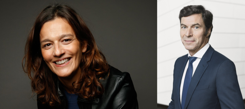 Cécile Cabanis, la nouvelle directrice financière adjointe de LVMH, et Jean-Jacques Guiony, le directeur financier du groupe de luxe - DR