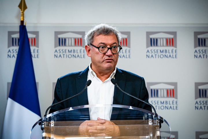 Le député Nicolas Sansu (Photo by Amaury Cornu / Hans Lucas / Hans Lucas via AFP)