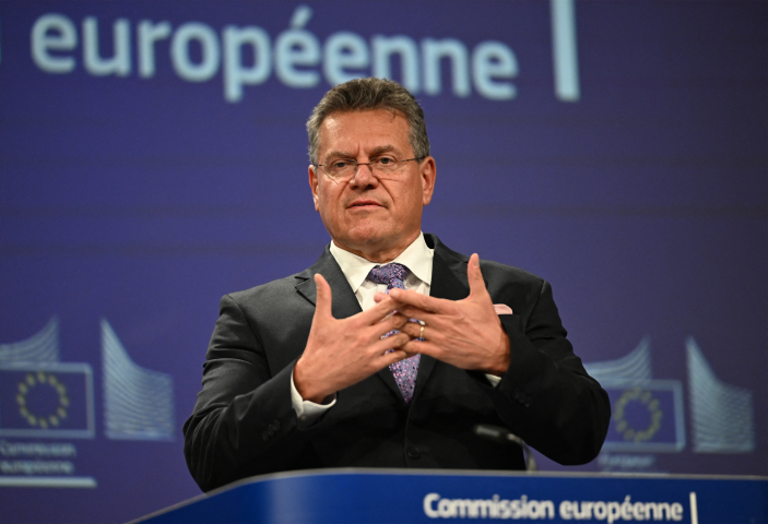 Maros Sefcovic, commissaire européen au commerce - Dursun Aydemir / ANADOLU / Anadolu via AFPls