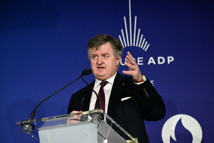 Augustin de Romanet, président-directeur général d'ADP (Photo by Miguel MEDINA / AFP)