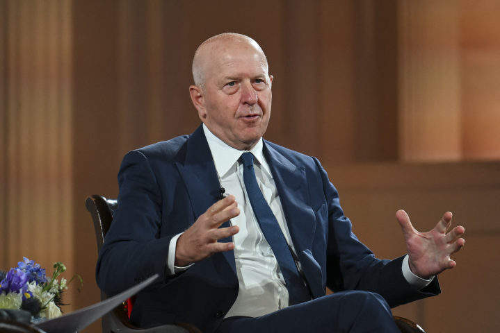 David Solomon, le PDG de Goldman Sachs. (Photo by ANGELA WEISS / AFP)