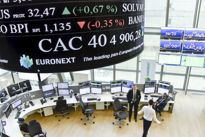 Salle des marchés Euronext (©Pascal SITTLER/REA)