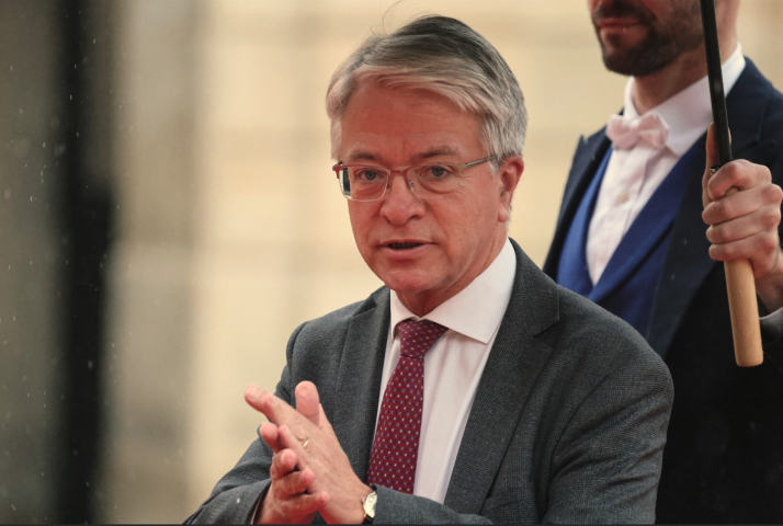 Jean-Laurent Bonnafé, administrateur-directeur général de BNP Paribas. (Photo by Ludovic MARIN / AFP)