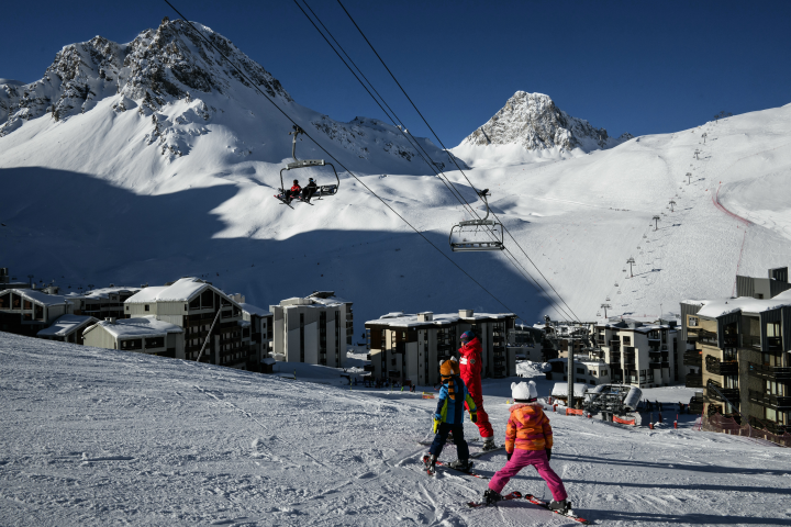 Domaine de Tignes (Photo by JEFF PACHOUD / AFP)