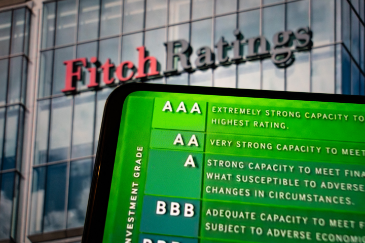 Fitch Ratings. Photo by Jean-Marc Barrere / Hans Lucas / Hans Lucas via AFP