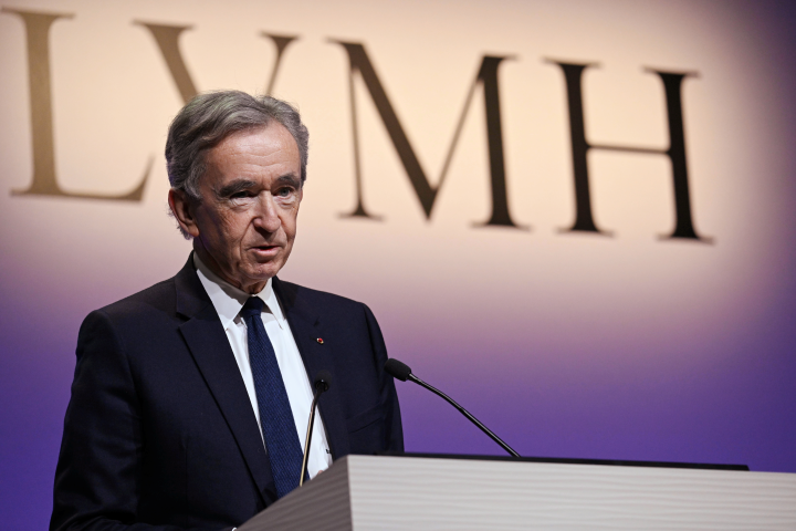 Portrait de Bernard Arnault, PDG du Groupe LVMH - Eric TSCHAEN/REA