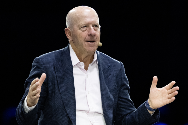 David Solomon, le président-directeur général de Goldman Sachs (MARCO BERTORELLO / AFP)