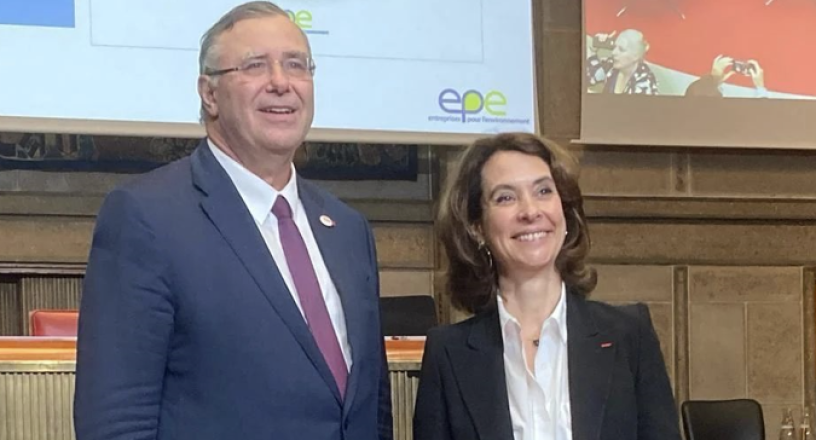 Patrick Pouyanné et Estelle Brachlianoff (Veolia)