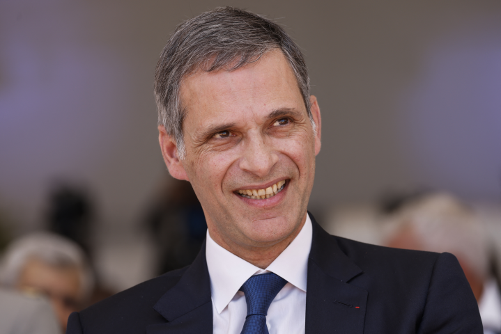 Rodolphe Saadé, président-directeur général de CMA-CGM (©Photo by Ludovic MARIN / POOL / AFP)