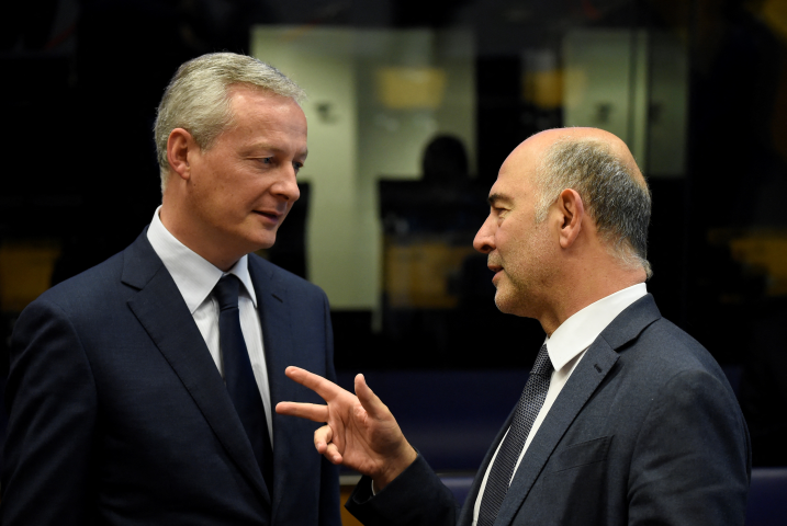 Bruno Le Maire, ministre de l'Economie et des Finances et Pierre Moscovici, Premier président de la Cour des comptes, Président du Haut Conseil des finances publiques - JOHN THYS / AFP