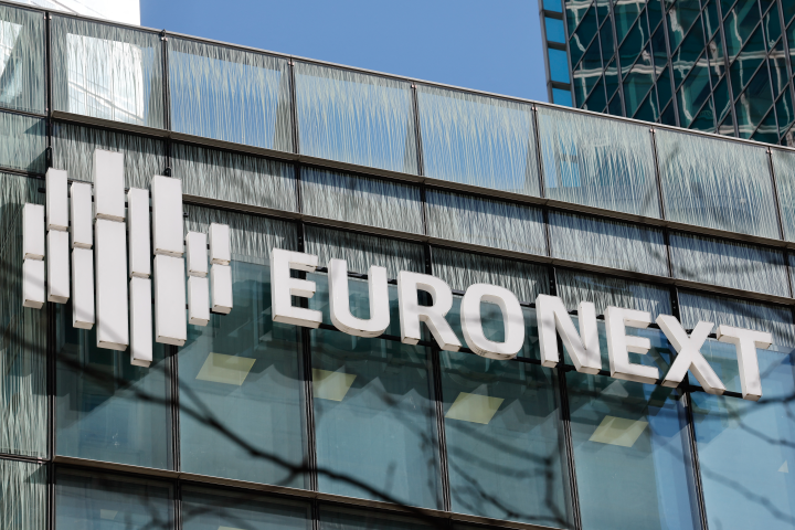 Euronext (Photo by Xavier GALIANA / AFP)