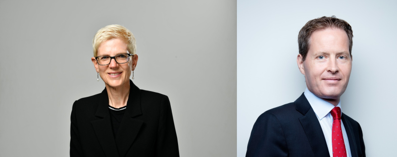 Claudia Dill, la nouvelle directrice des opérations de Scor, et Redmond Murphy, nommé directeur général adjoint de Scor Life & Health