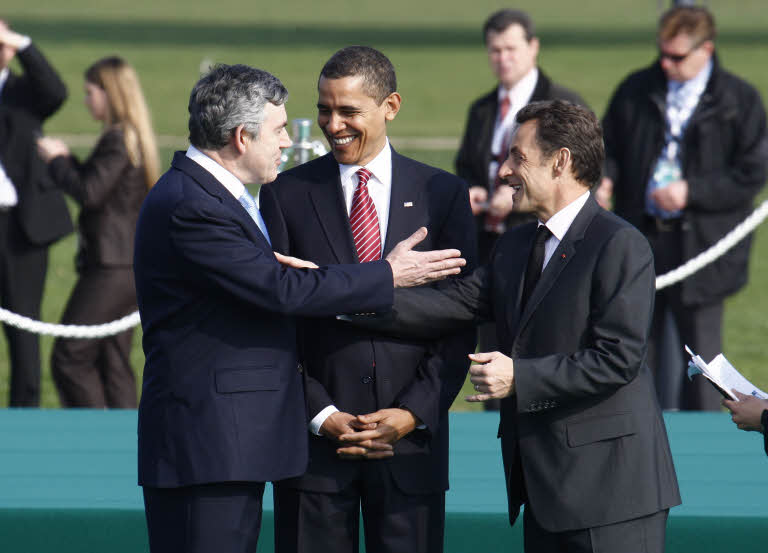 Gordon Brown, Barack Obama et Nicolas Sarkozy